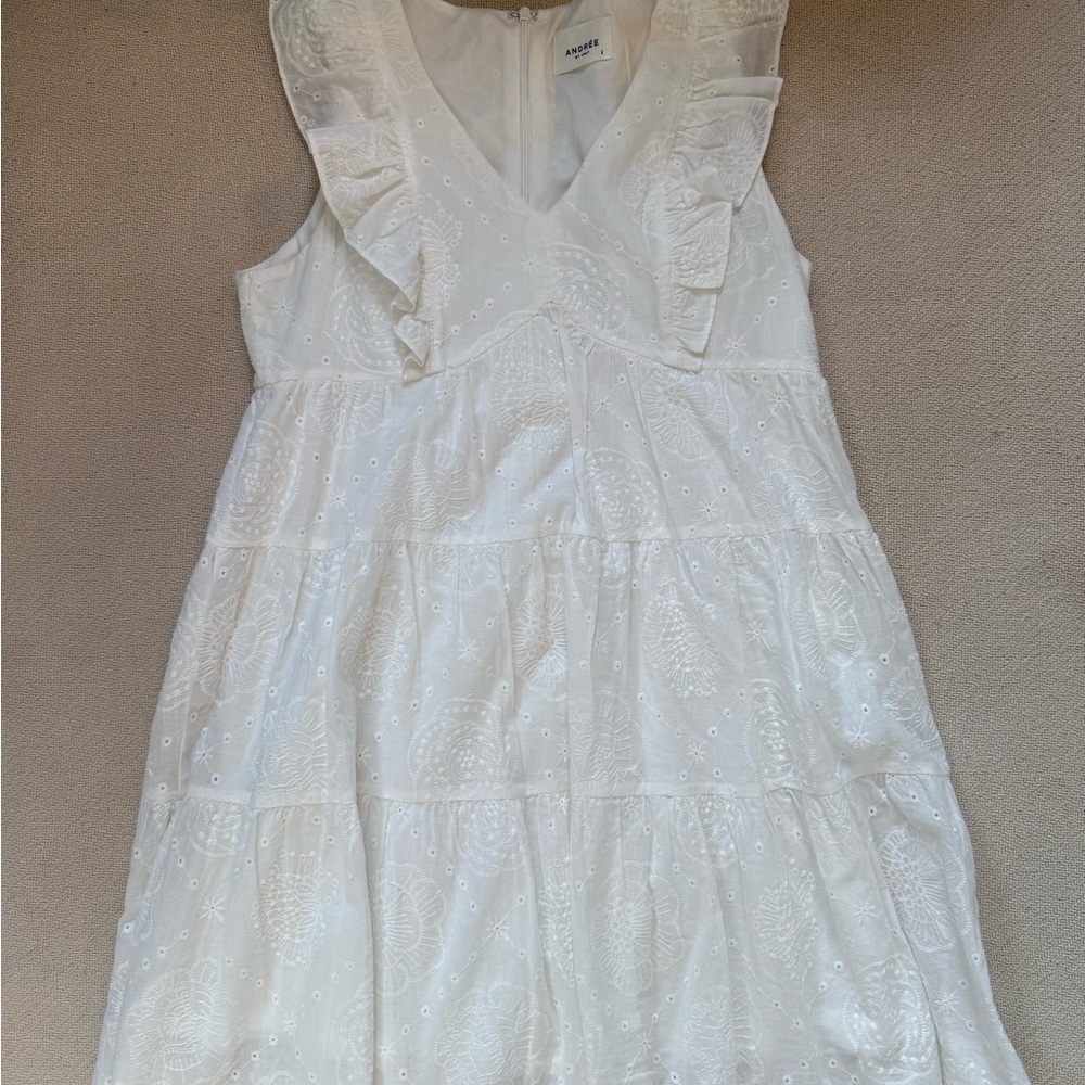 ANDREE BY UNIT Cream Textured Dress